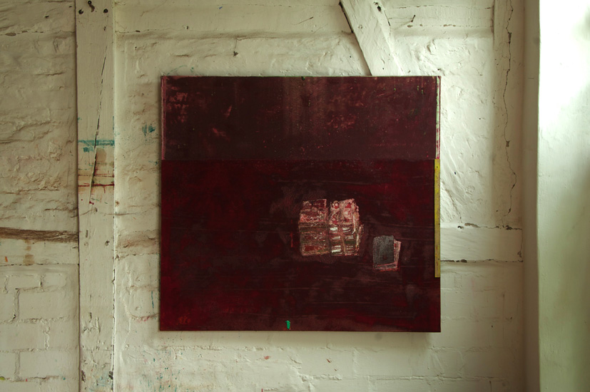 Brieftasche und Briefe 110 x 120cm 2010